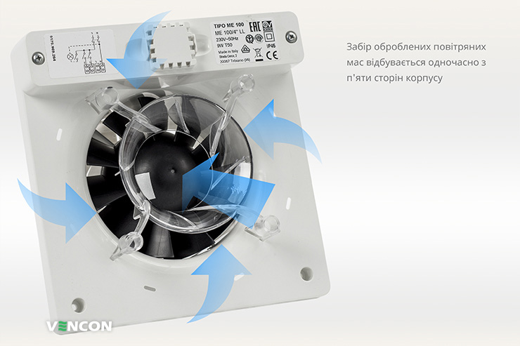 Vortice Punto Evo ME 100/4’’ LL