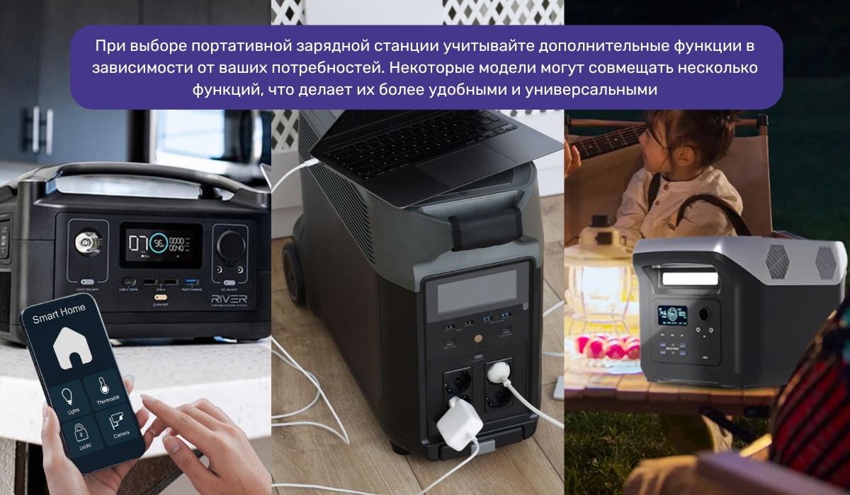 Выбор портативной зарядной станции: дополнительные функции для вашего удобства