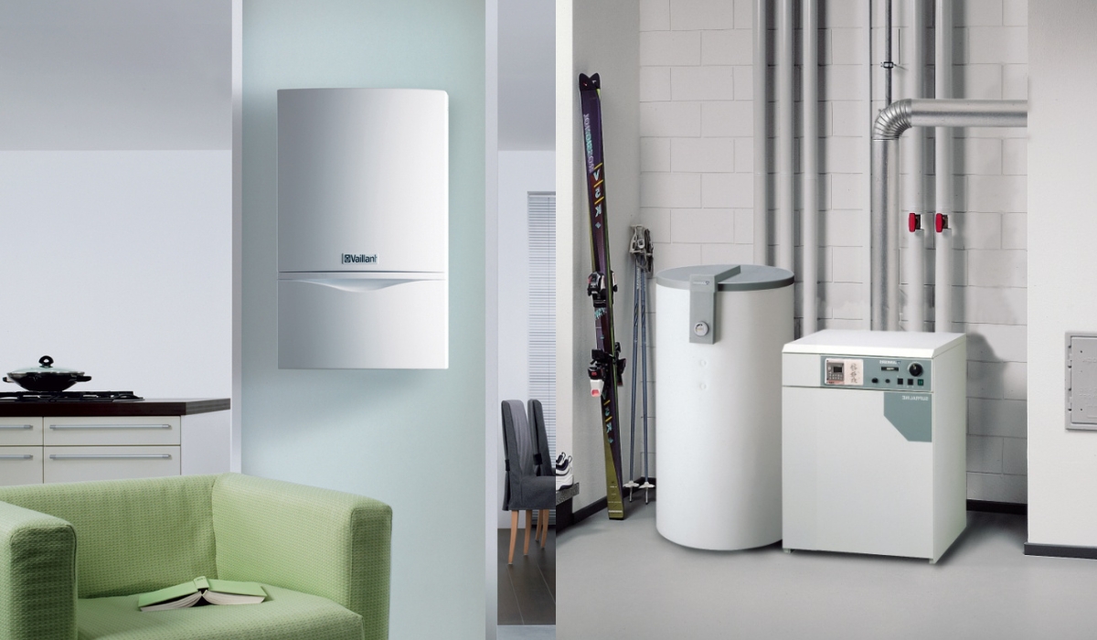 Виды котлов по способу монтажа: напольный и настенный варианты