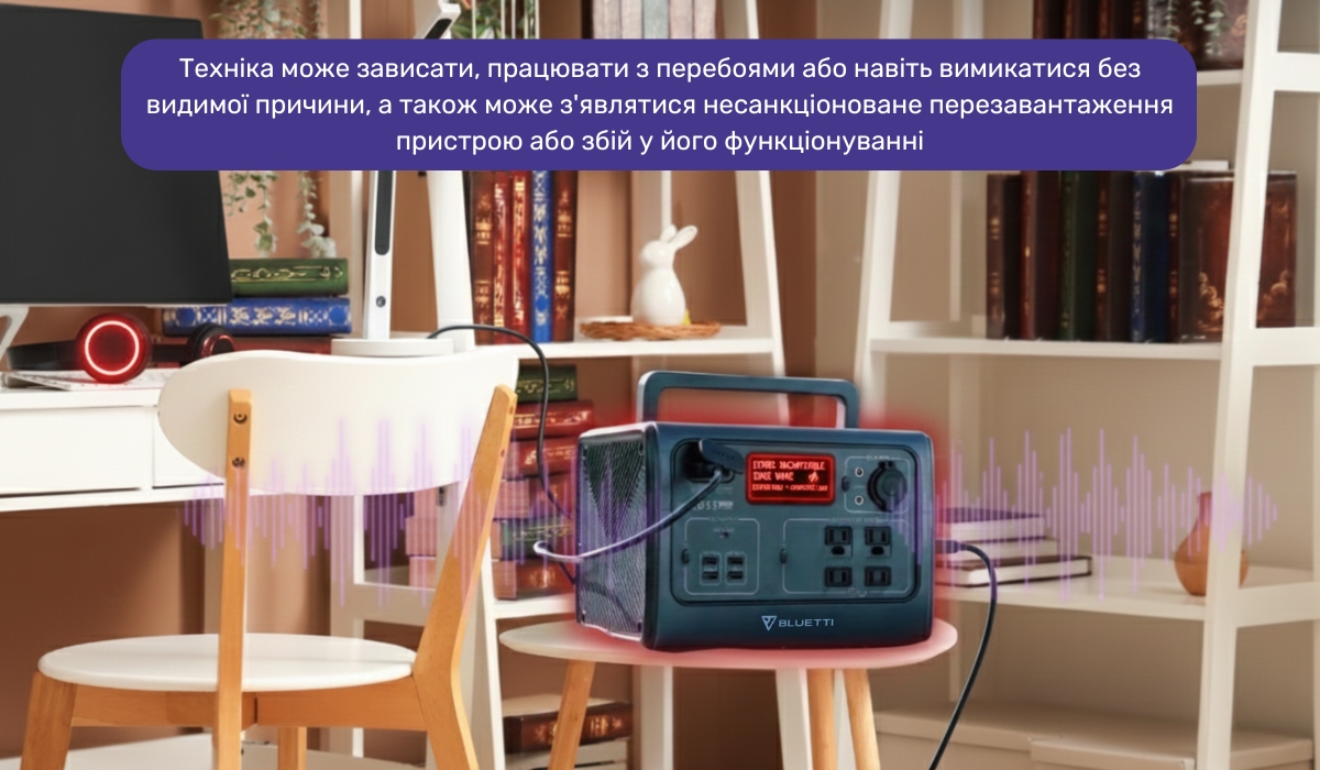 Використання станції з модифікованою синусоїдою для чутливої техніки може призвести до збоїв у роботі