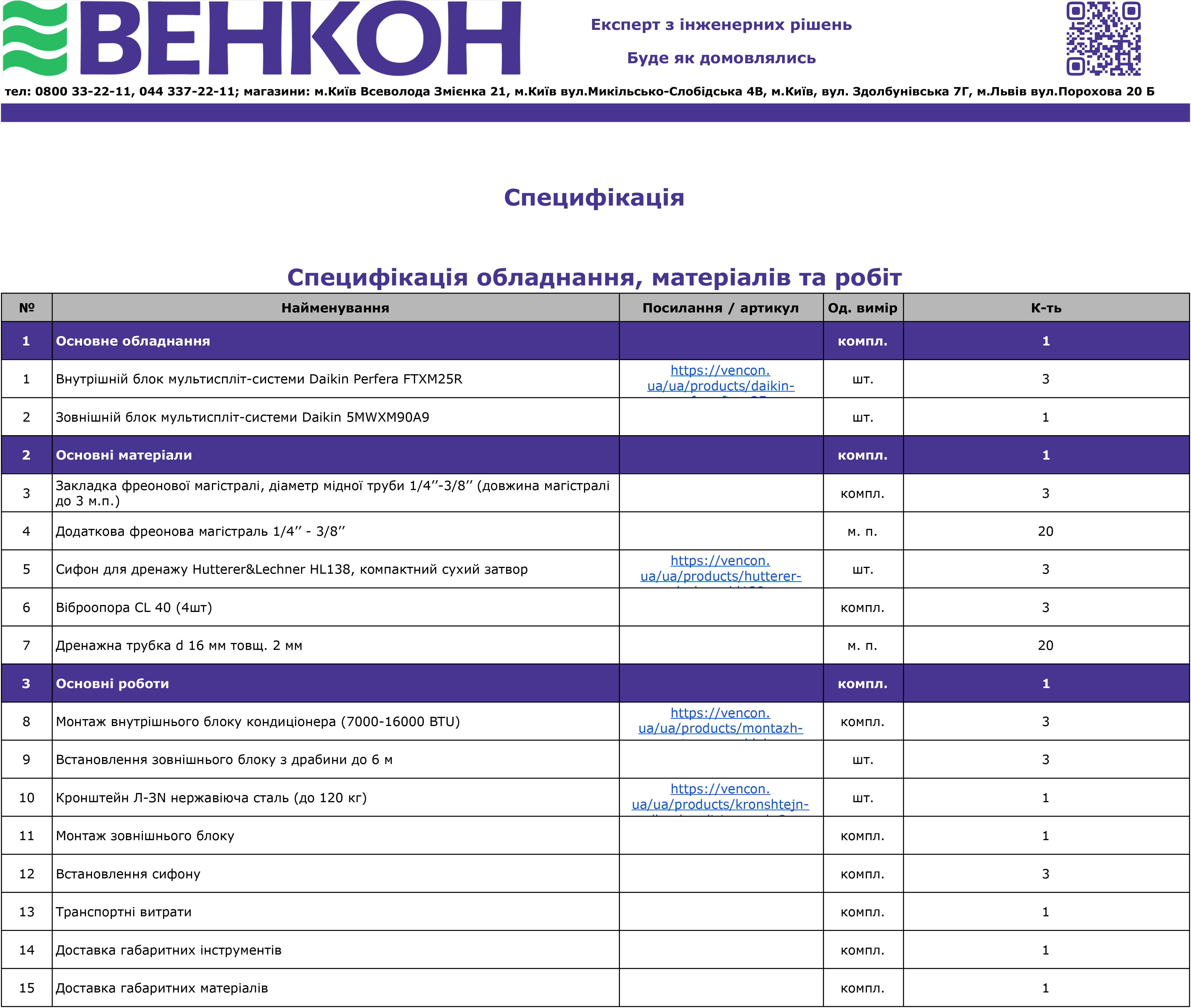 Пример 2 — Спецификация