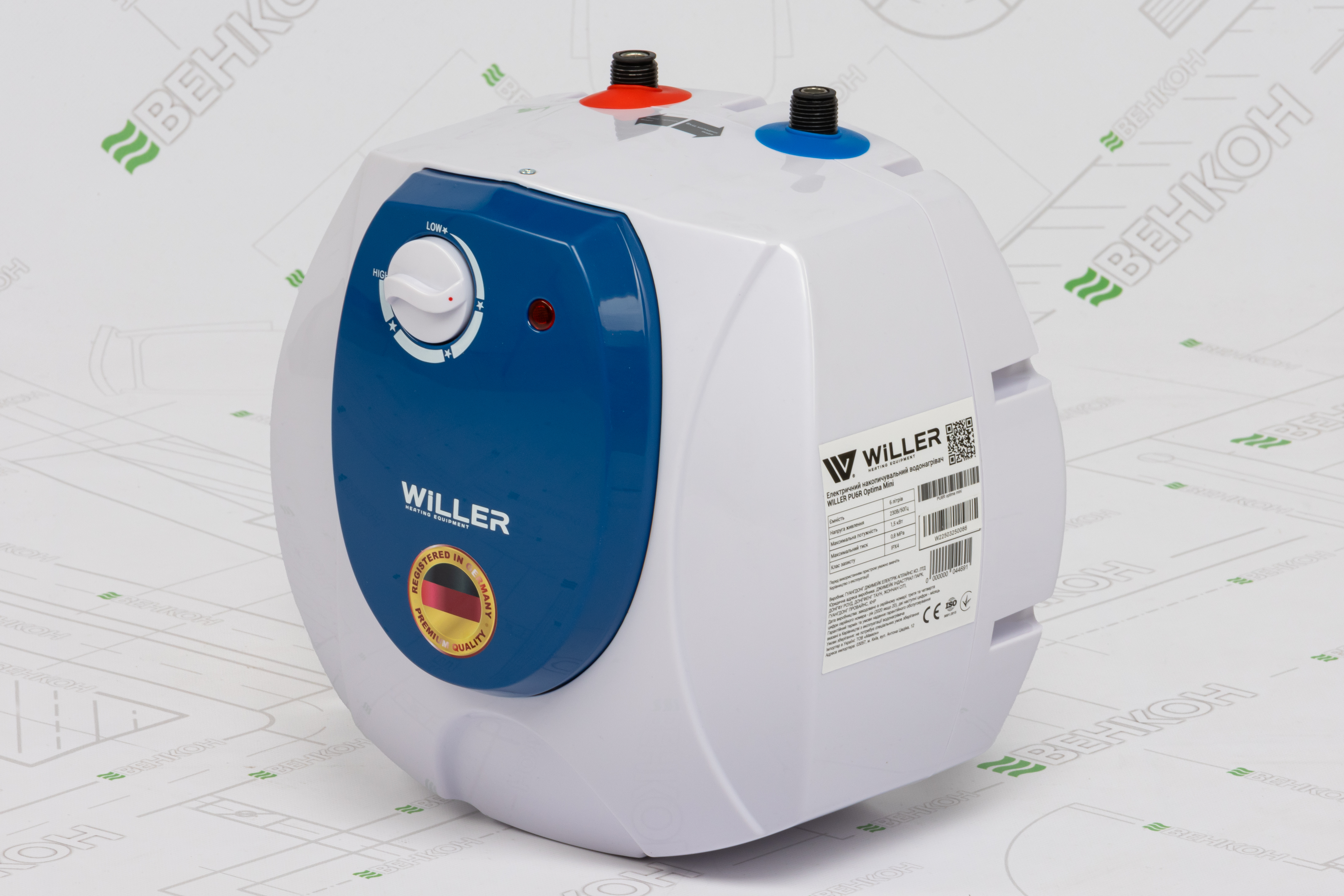 Водонагрівач Willer Optima Mini PU6R ціна 3609 грн - фотографія 2