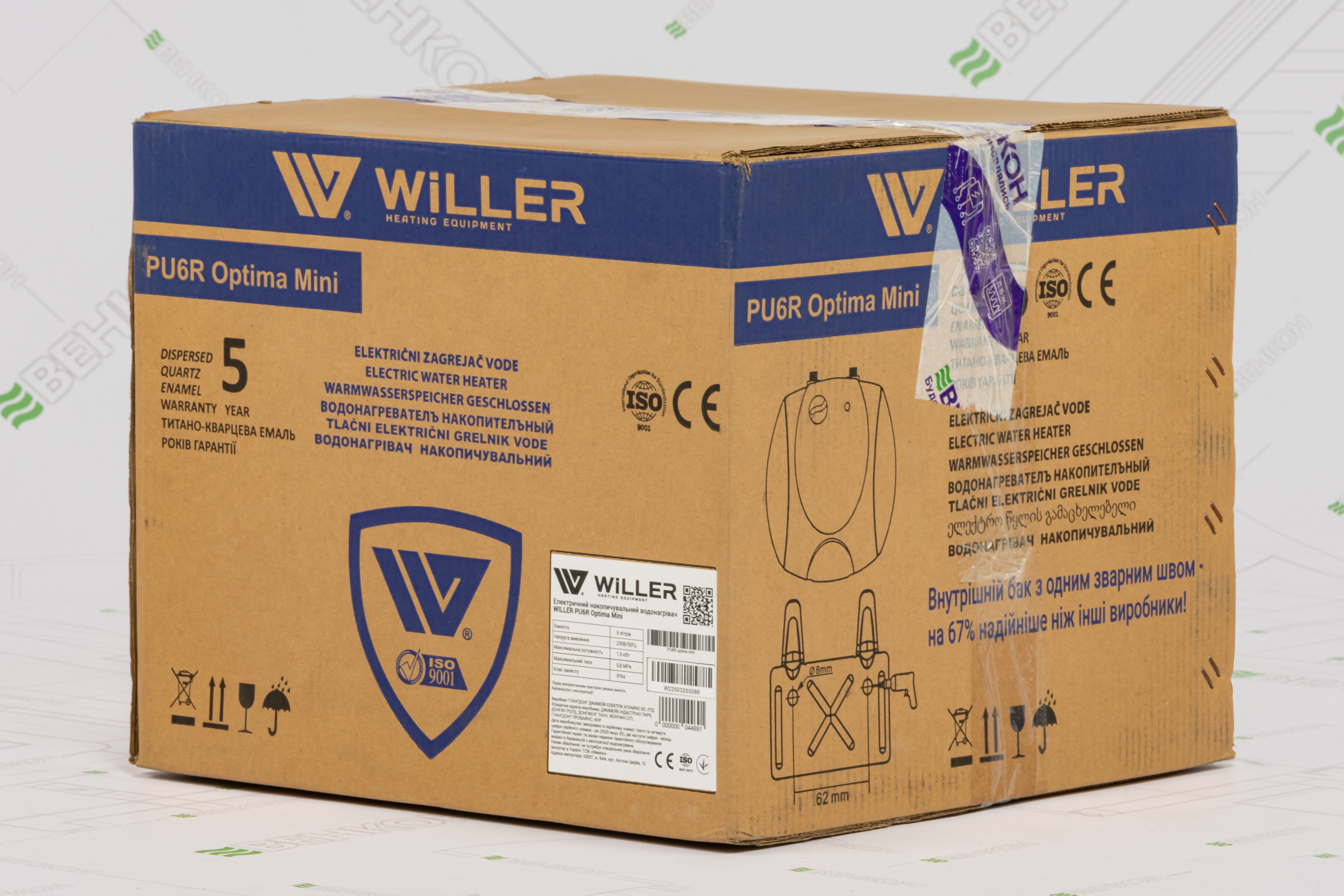 огляд товару Водонагрівач Willer Optima Mini PU6R - фотографія 12