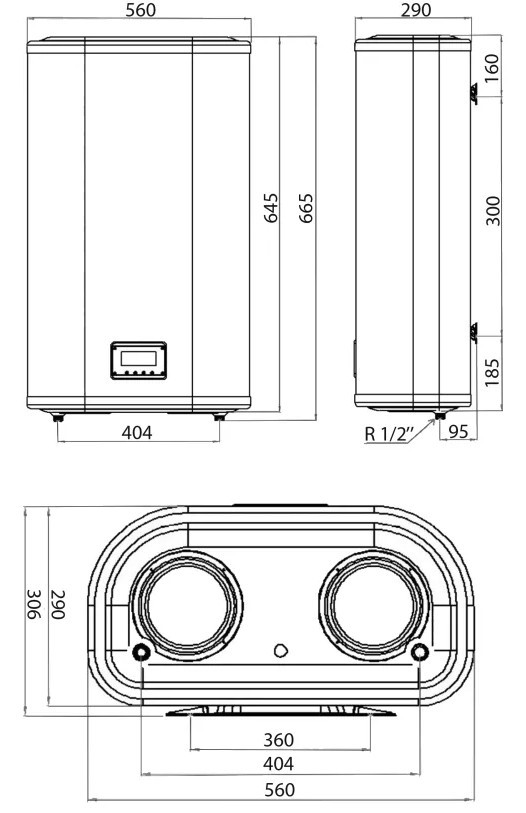 Leov 50 Flat ER l Габаритные размеры