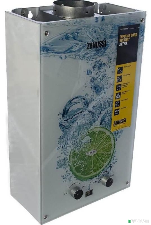 ᐉ Газовая колонка Zanussi GWH 10 Fonte Glass Lime купить по цене 6 499 ...