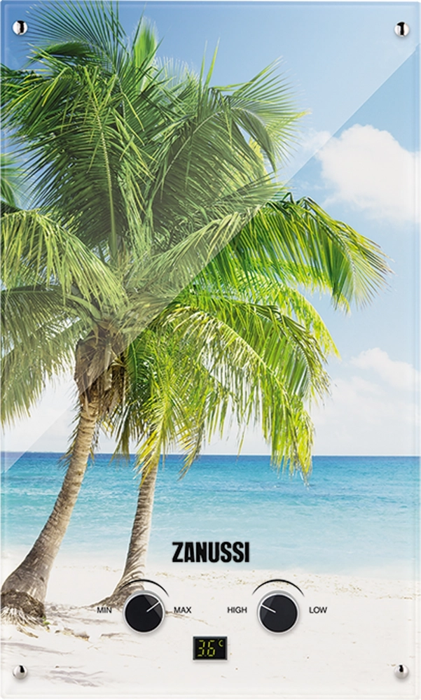 ᐉ Газовая колонка Zanussi GWH 10 Fonte Glass Paradiso купить по цене 6 ...