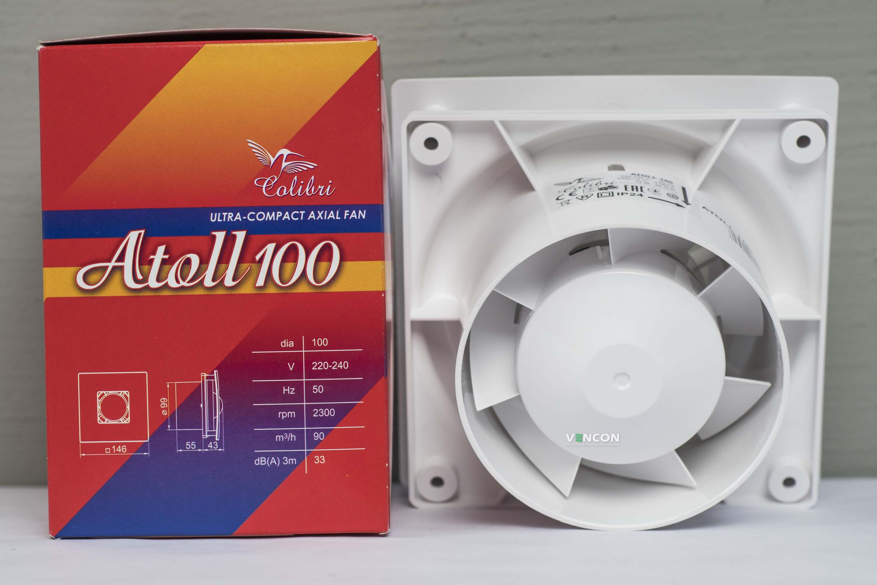 Вытяжной вентилятор Colibri Atoll 100 внешний вид - фото 9
