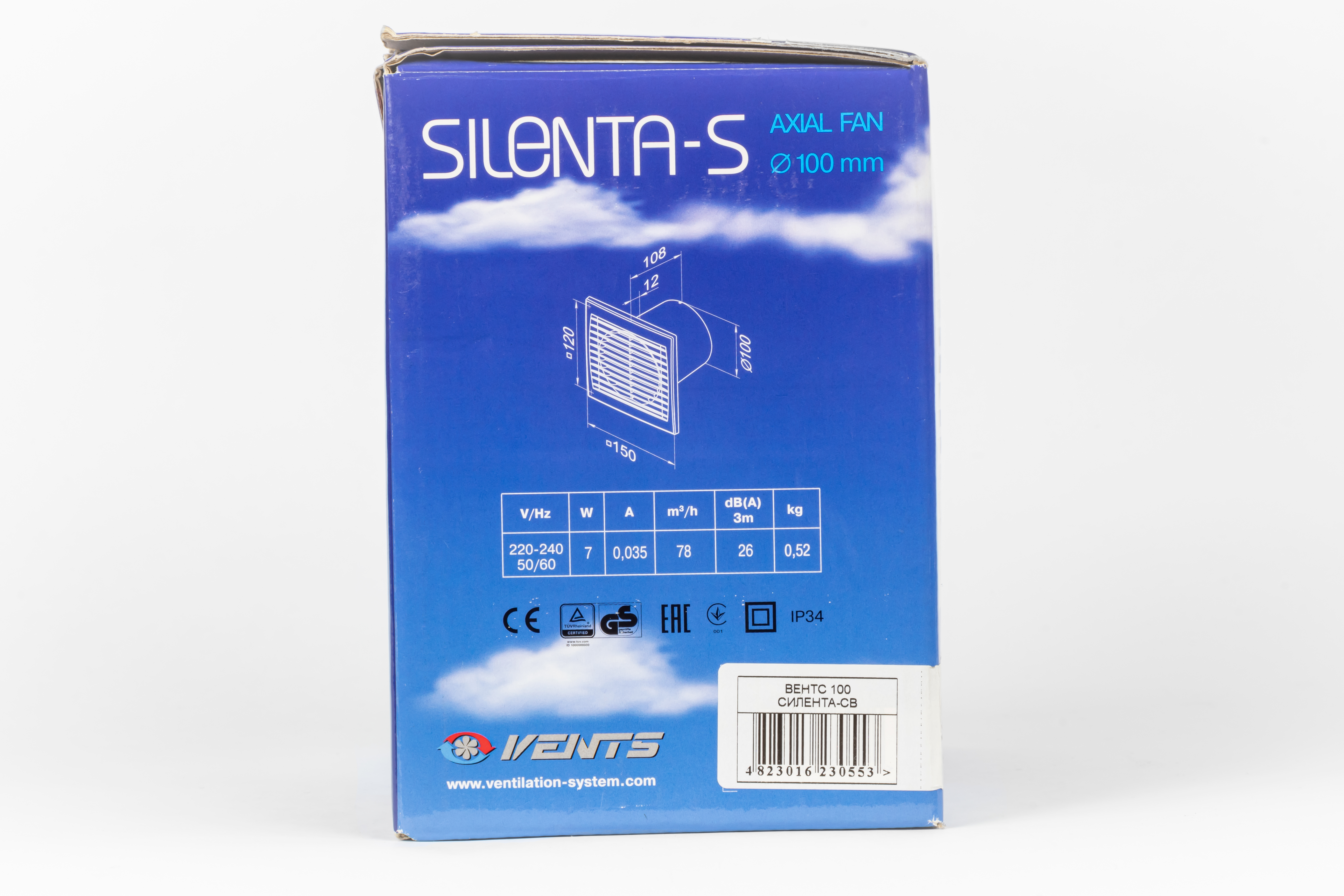 Вытяжной вентилятор Вентс 100 Силента-С В внешний вид - фото 9