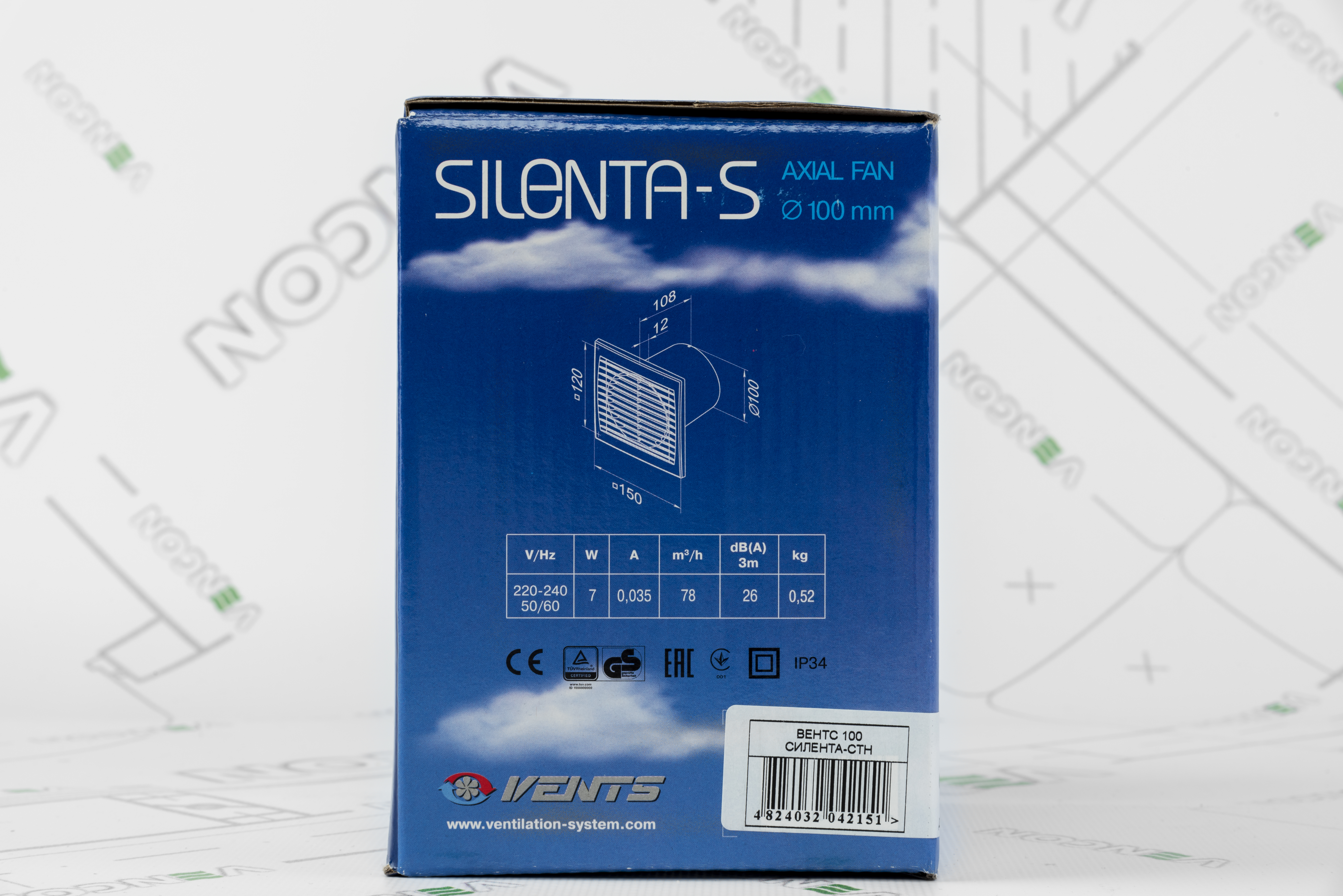 Вытяжной вентилятор Вентс 100 Силента-С ТН характеристики - фотография 7