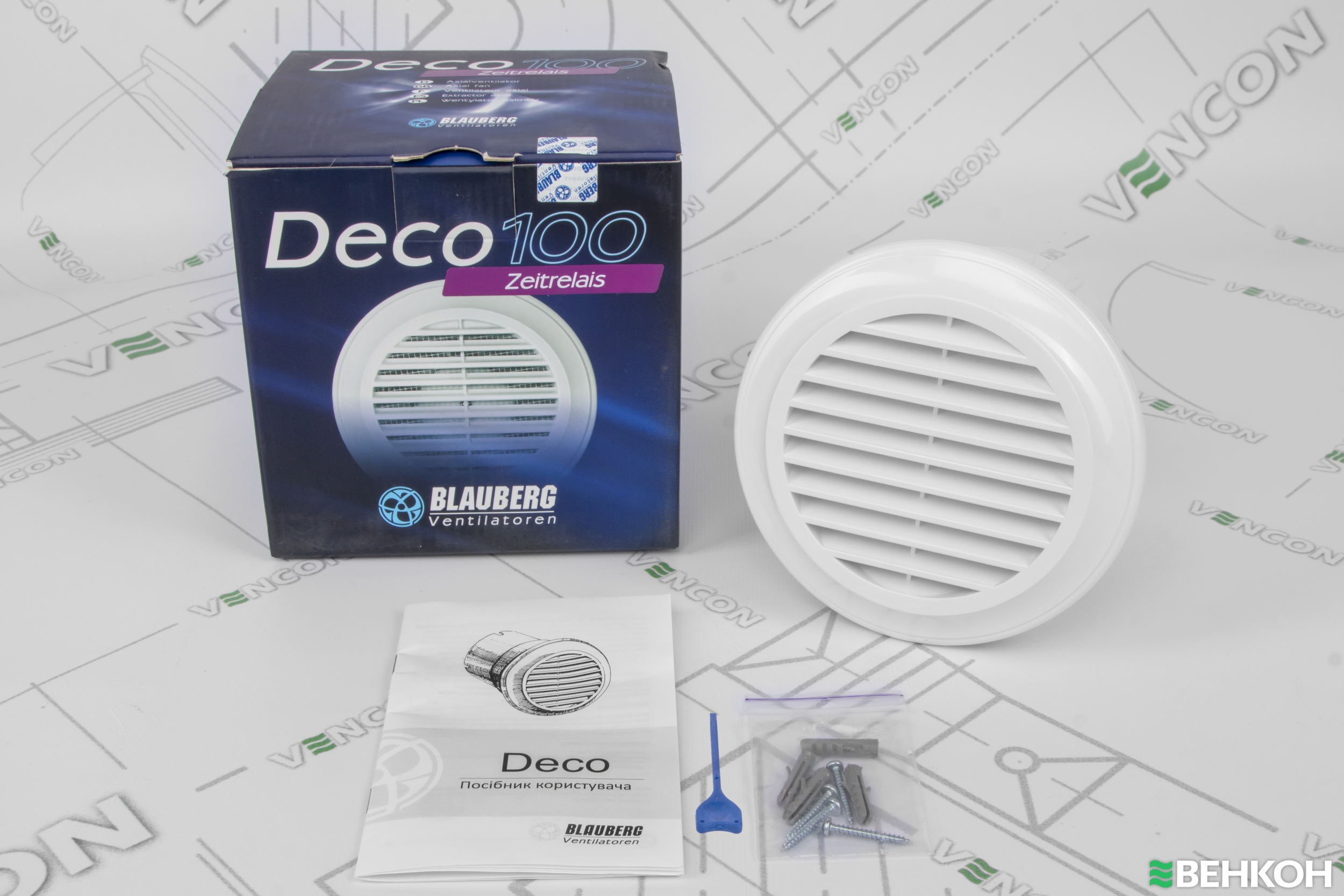 ᐉ Вытяжной вентилятор Blauberg Deco 100 T купить по цене 2 550 грн. в ...