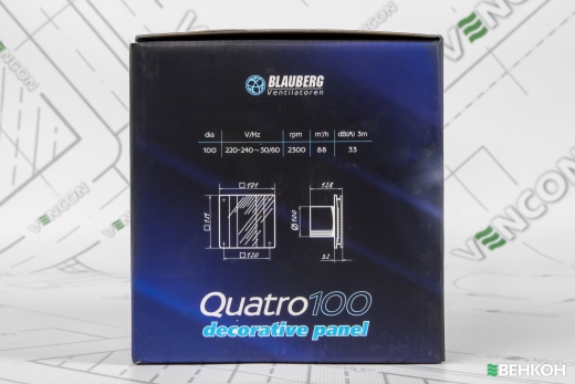 ≋ Blauberg Quatro 100 H купить по цене 4 197 грн. в Киеве. Вытяжной ...