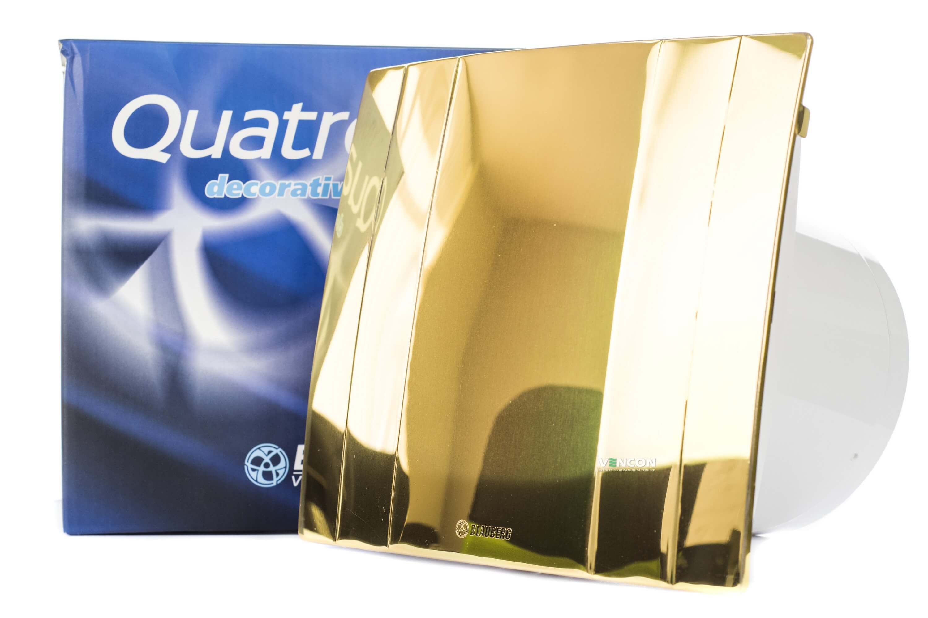 Вытяжной вентилятор Blauberg Quatro Hi-Tech Gold 125 цена 5490.00 грн - фотография 2