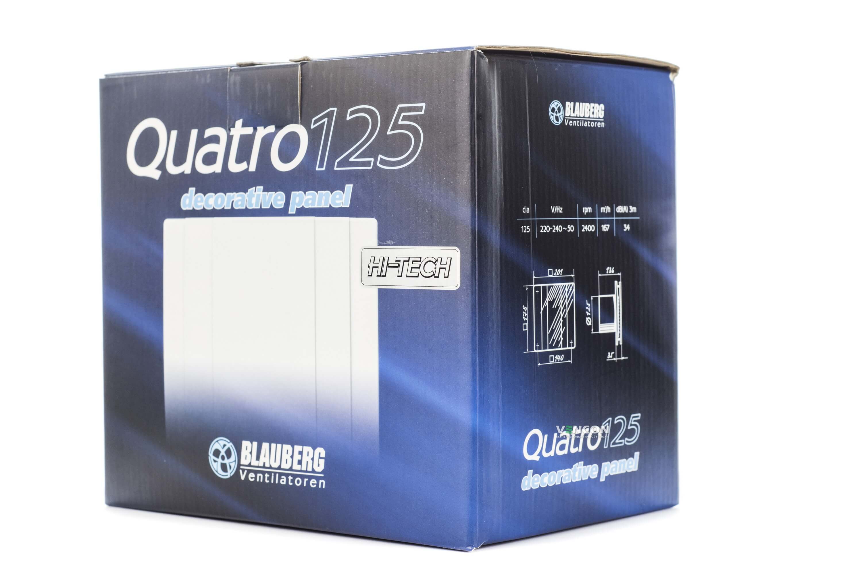 Витяжний вентилятор Blauberg Quatro Hi-Tech Gold 125 характеристики - фотографія 7