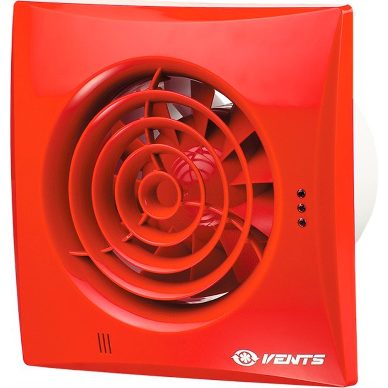 Червоний витяжний вентилятор Вентс 125 Квайт Червоний
