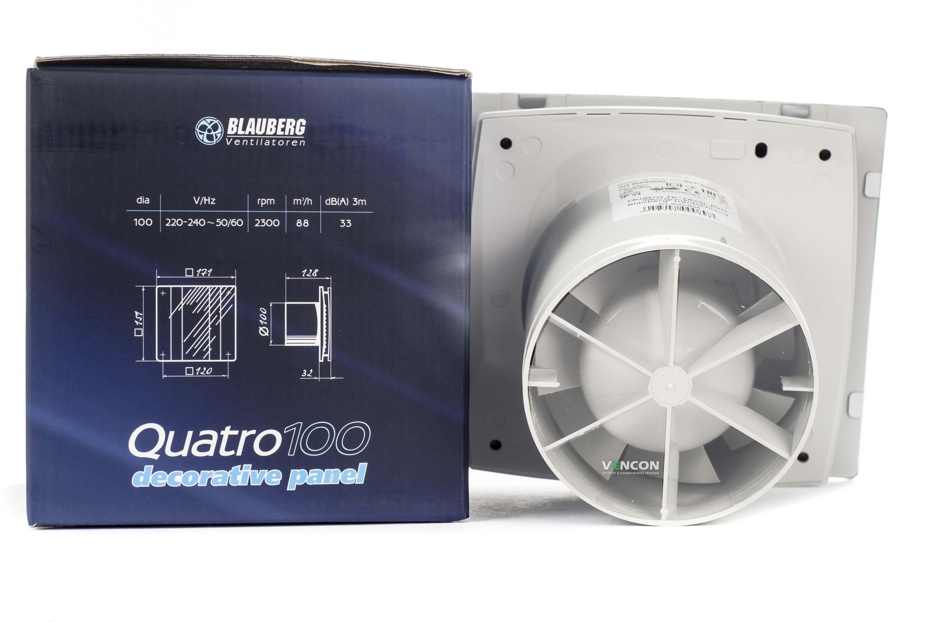 Витяжний вентилятор Blauberg Quatro Hi-Tech 100 огляд - фото 8