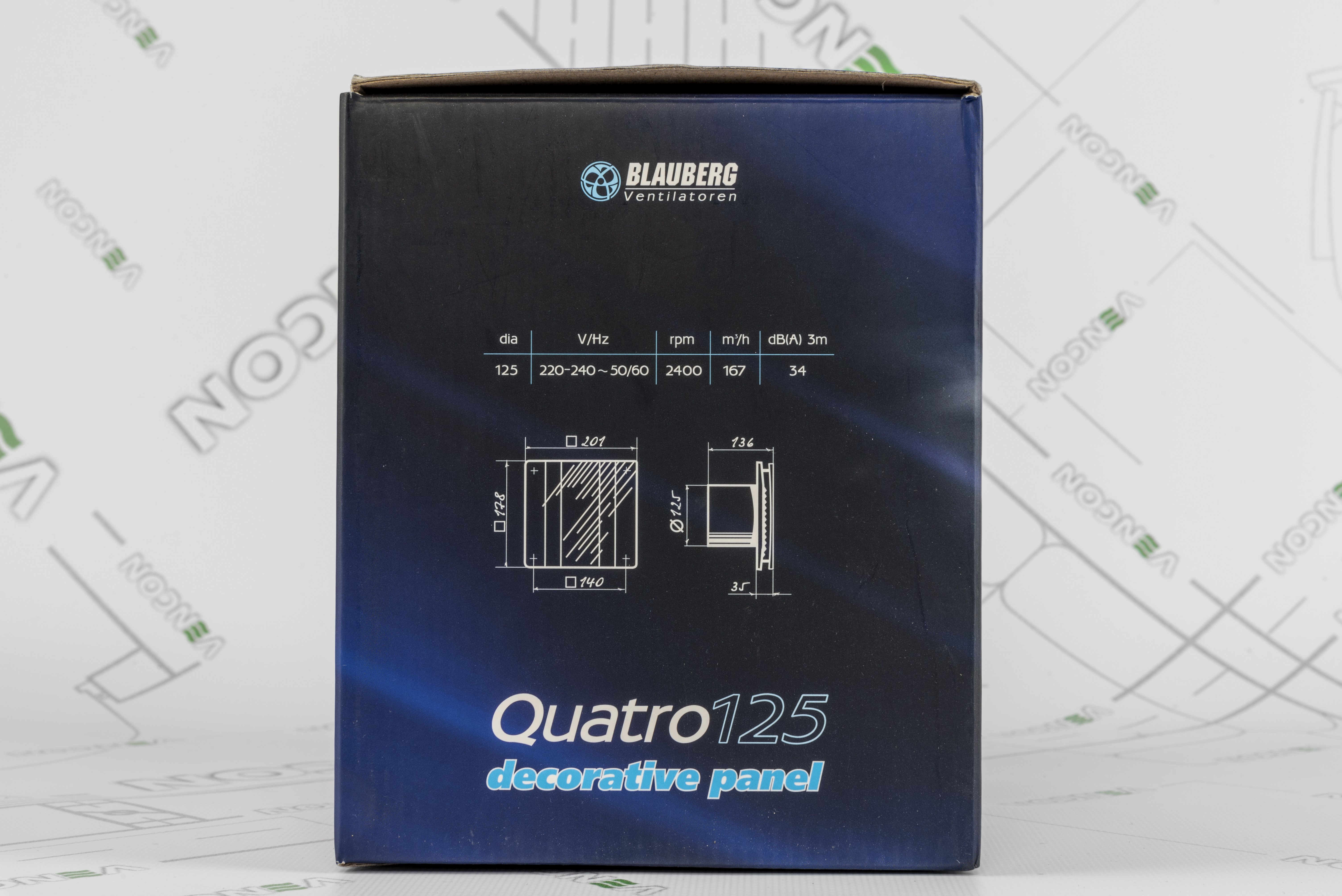 Витяжний вентилятор Blauberg Quatro Hi-Tech 125 H огляд - фото 8