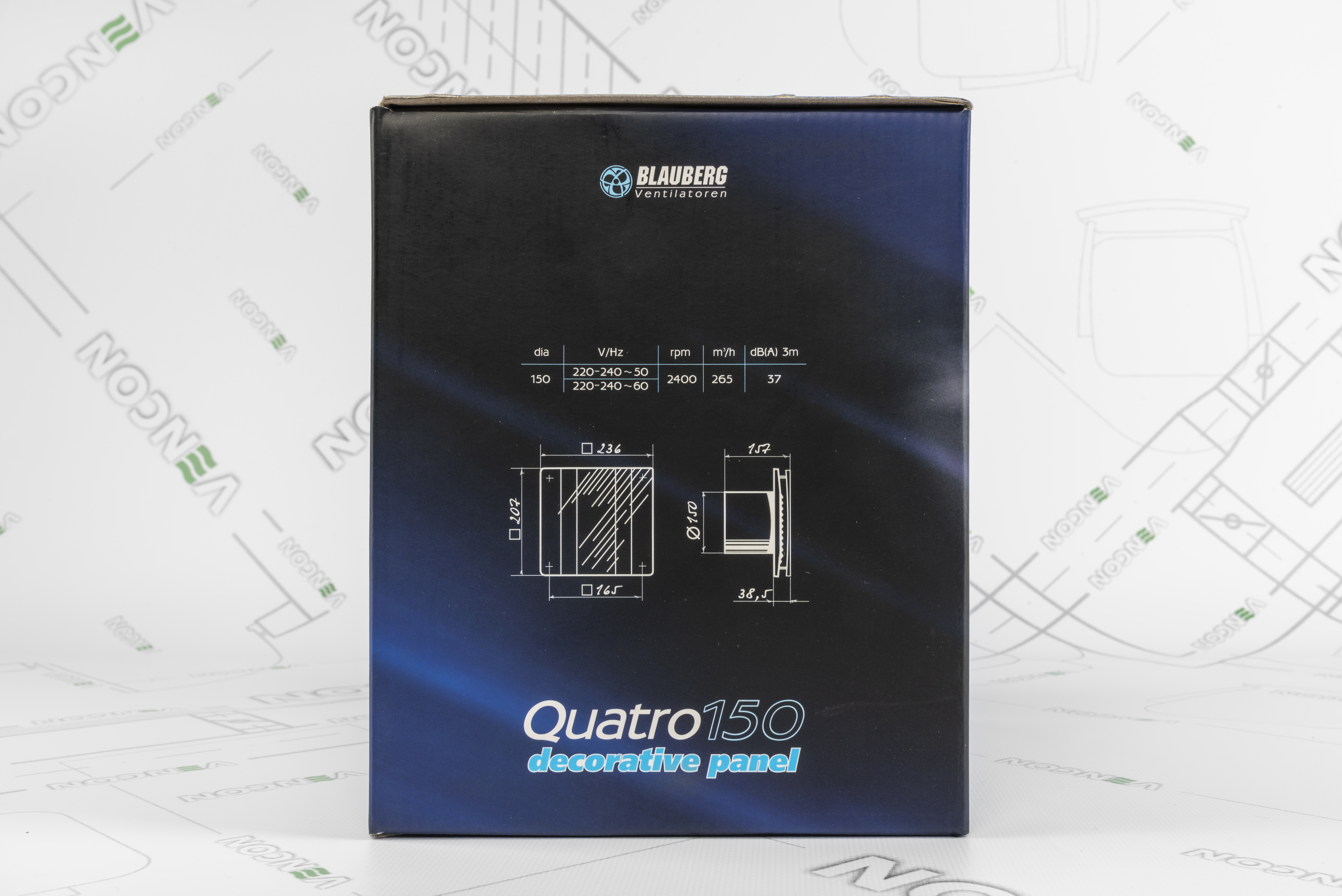 Витяжний вентилятор Blauberg Quatro Hi-Tech 150 H характеристики - фотографія 7