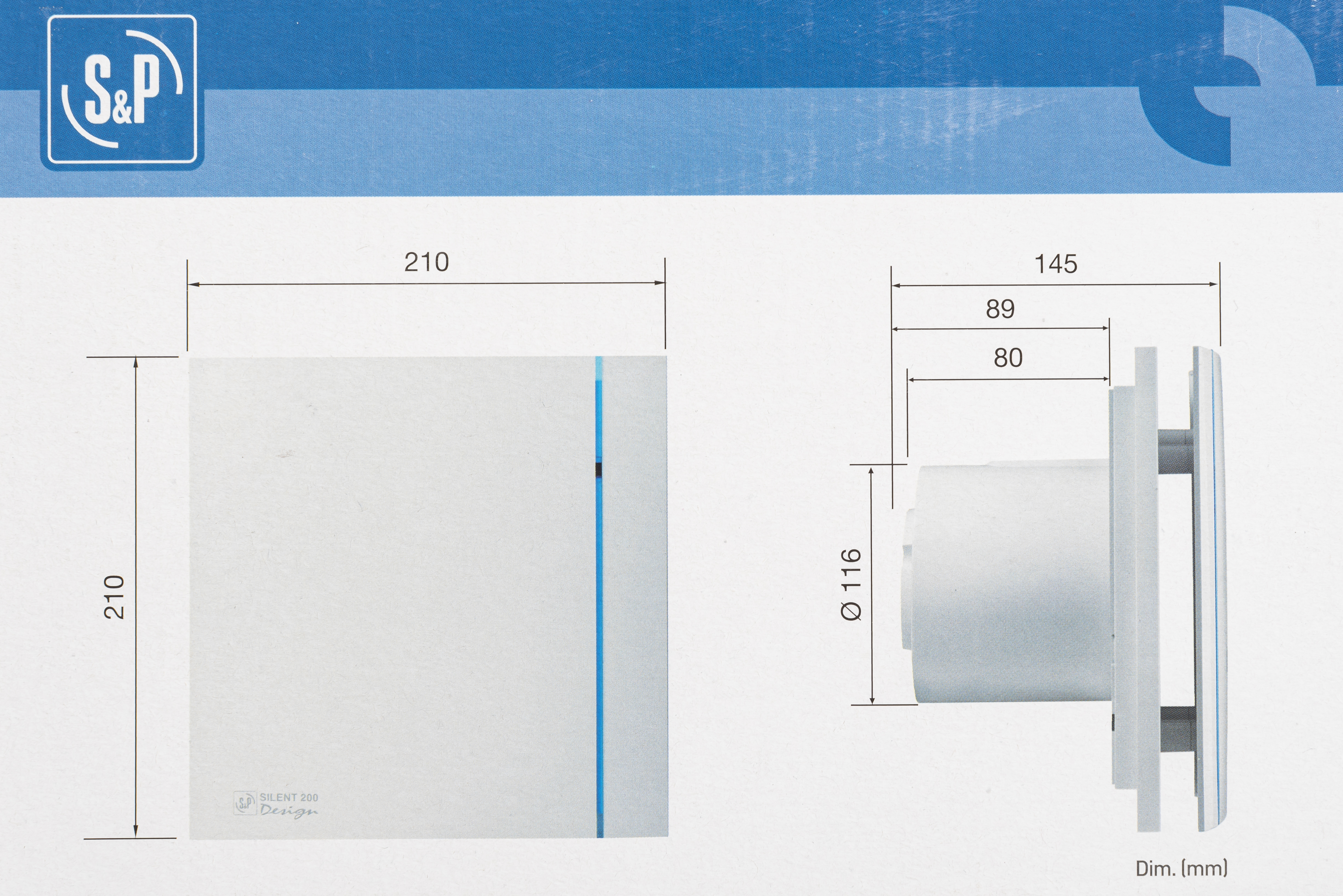 обзор товара Вытяжной вентилятор Soler&Palau Silent-200 CRZ Design-3C (5210604100) - фотография 12