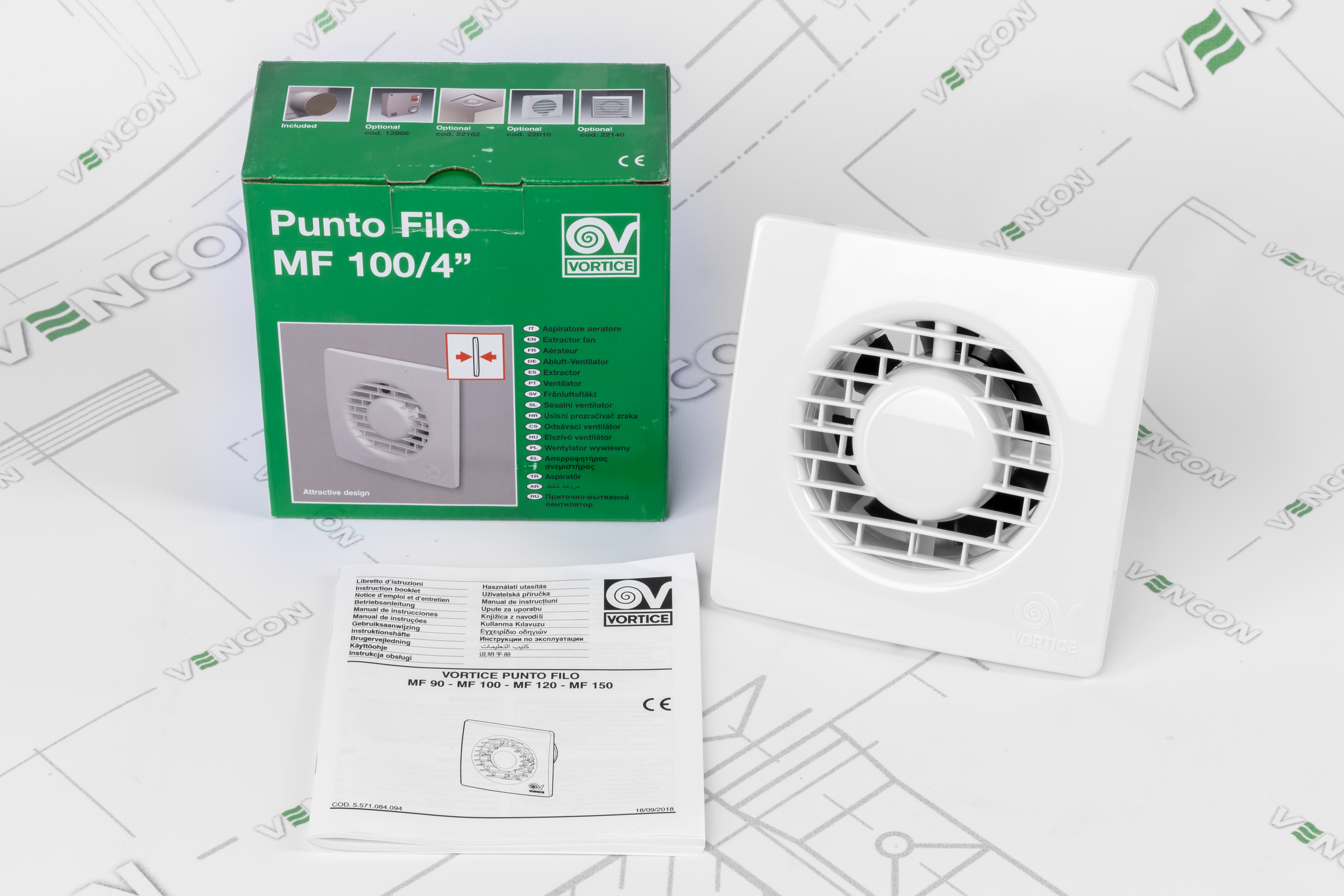 Вытяжной вентилятор Vortice Punto Filo MF 100/4" характеристики - фотография 7