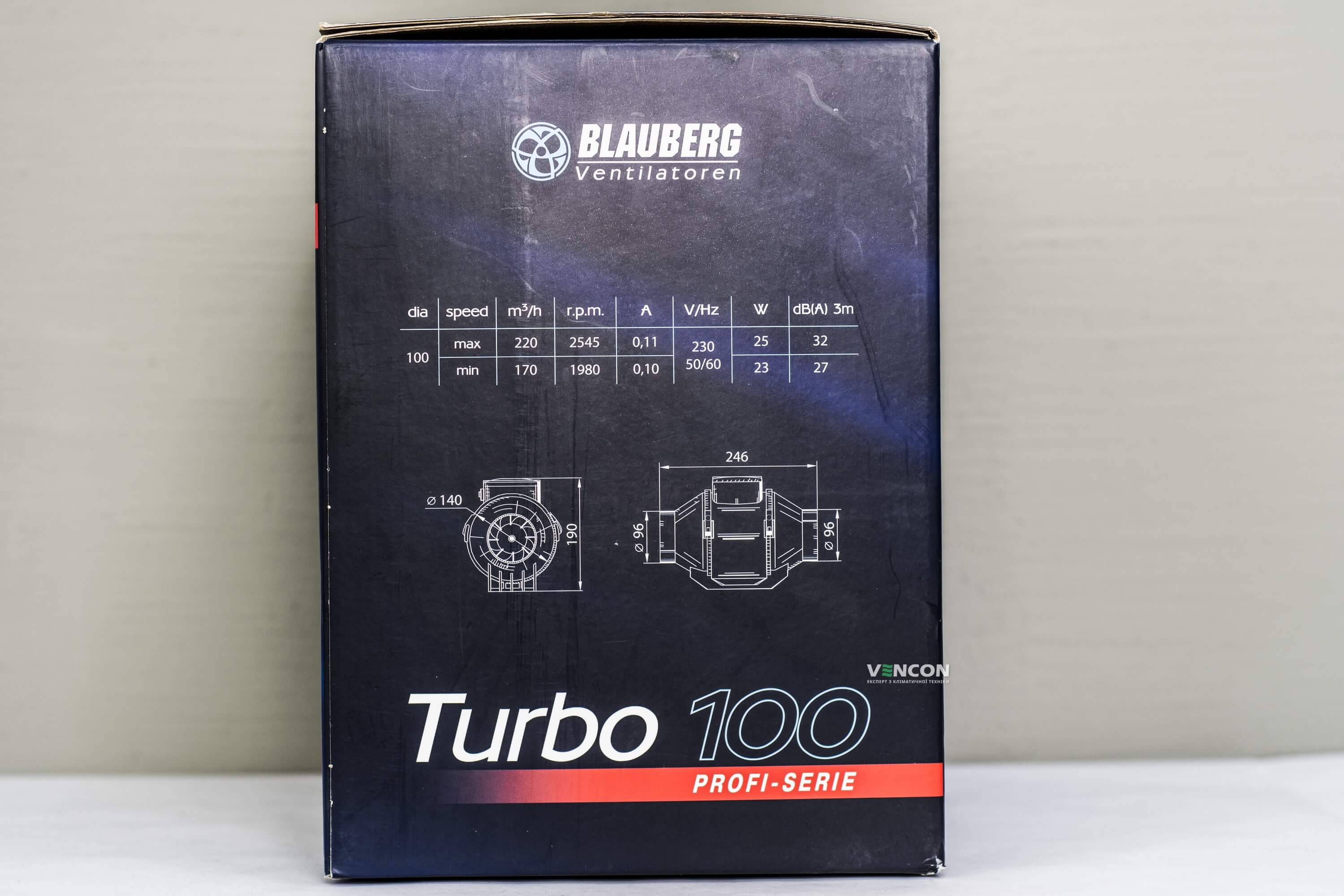 Канальний вентилятор Blauberg Turbo 100 характеристики - фотографія 7