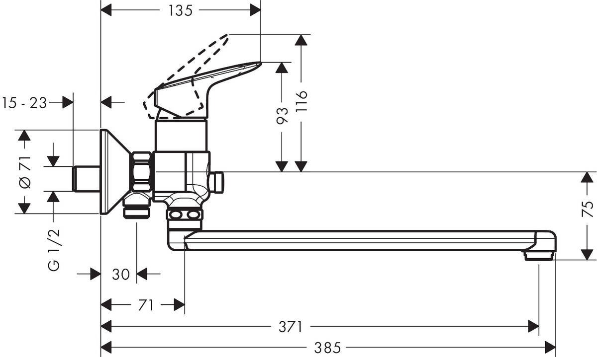 Hansgrohe Logis 71402000 Габаритные размеры