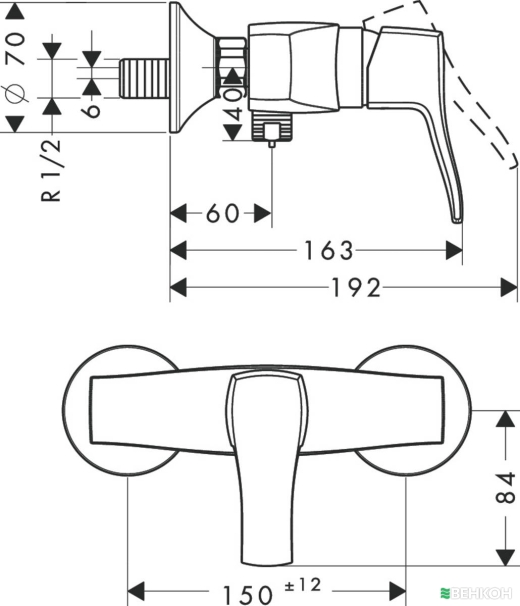 ≋ Hansgrohe Metris Classic 31672000 купить по цене 7 505 грн. в Киеве