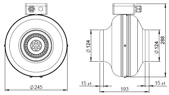 Канальный вентилятор Ruck RS 125 L цена 5400.00 грн - фотография 2