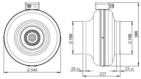Канальный вентилятор Ruck RS 200 цена 7605.00 грн - фотография 2