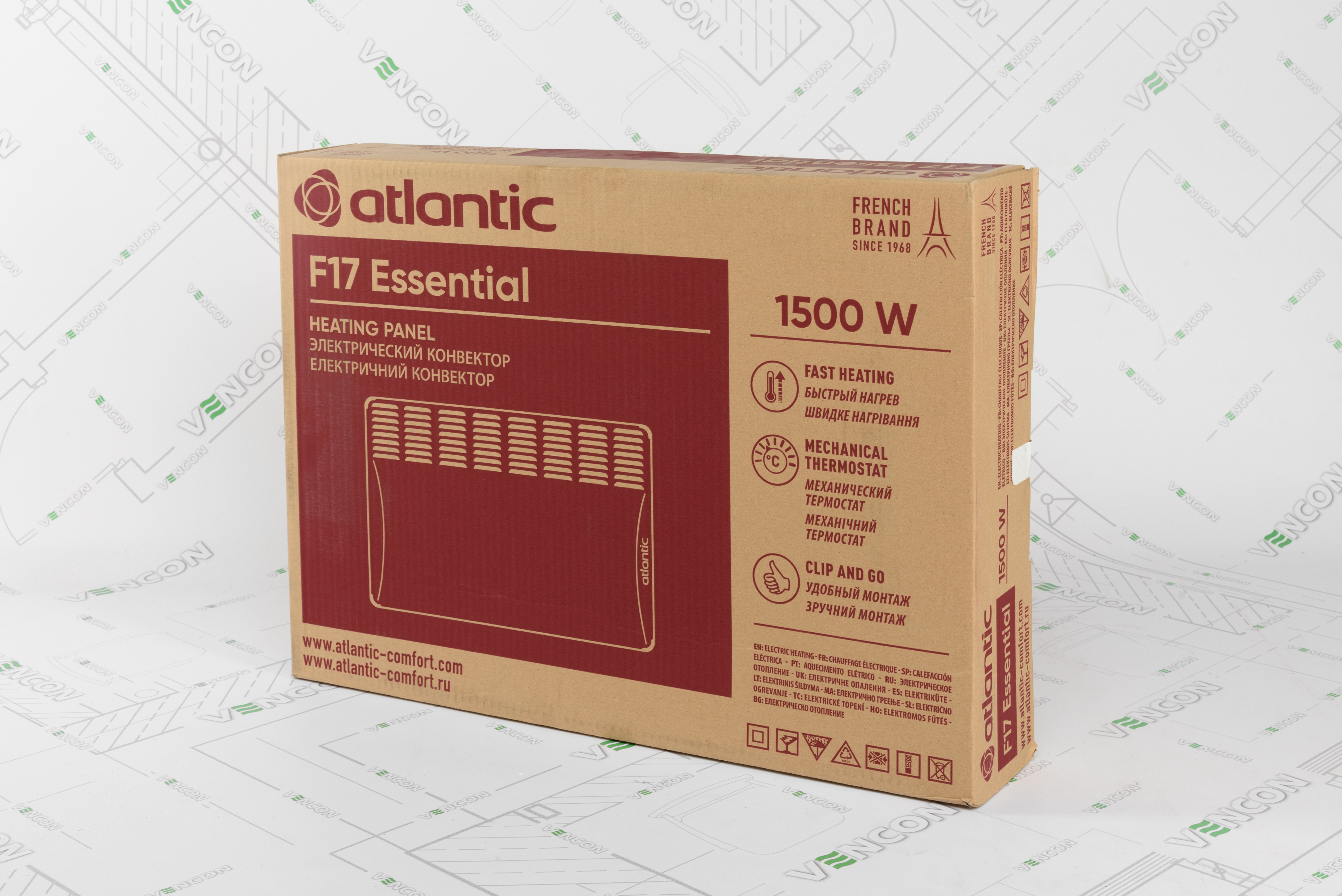 Электрический конвектор Atlantic F17 Essential CMG BL-meca 1500 внешний вид - фото 9