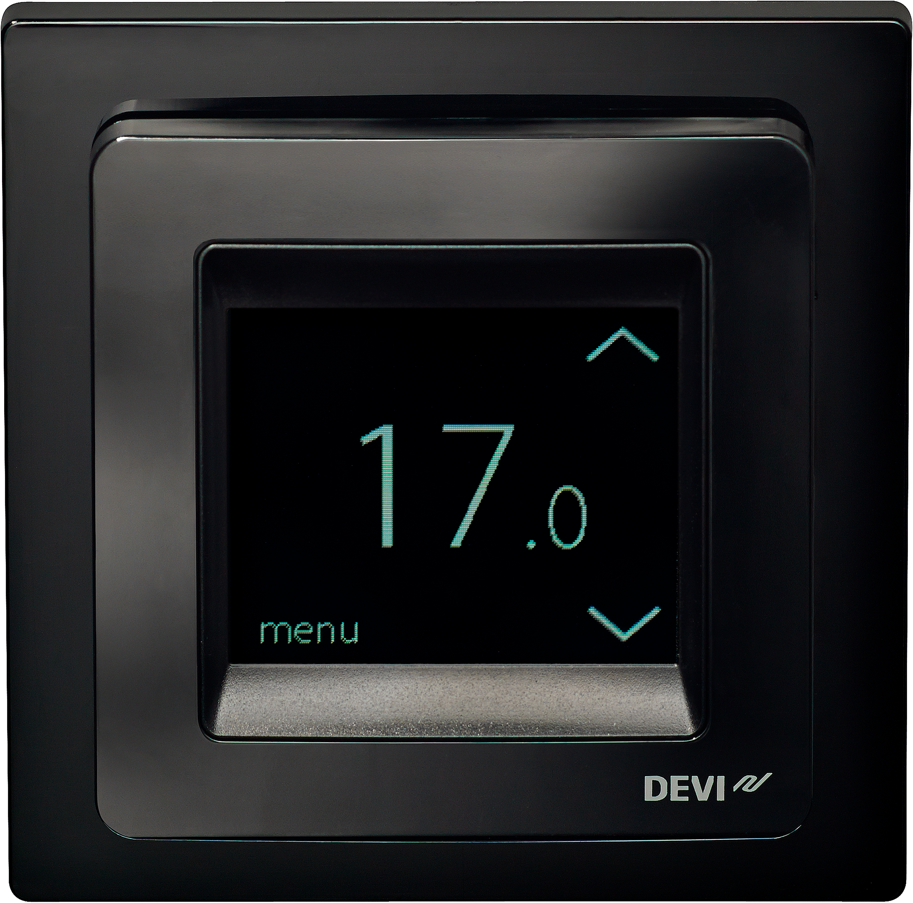 Цена терморегулятор черного цвета для теплого пола Devi DEVIreg Touch Black (140F1069) в Киеве