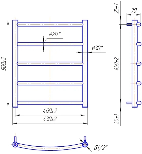 Mario Классик 500х430/400 (1.1.0100.01.P) Габаритные размеры