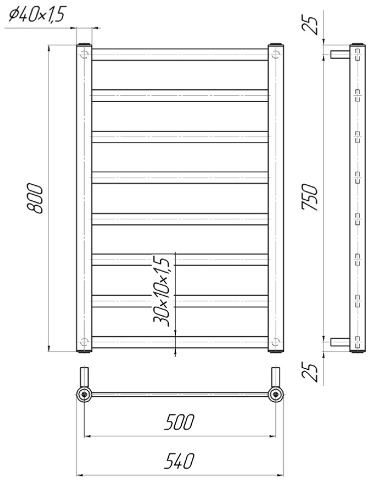 Mario Модена 800х540/500 (1.2.6000.03 P) Габаритні розміри