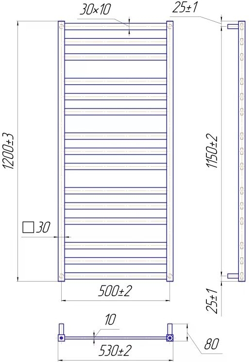 Mario Чикаго 1200х530/500 (1.2.6101.03P) Габаритні розміри