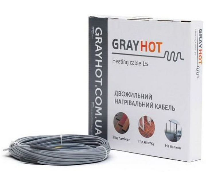 Електрична тепла підлога GrayHot 92Вт 6м