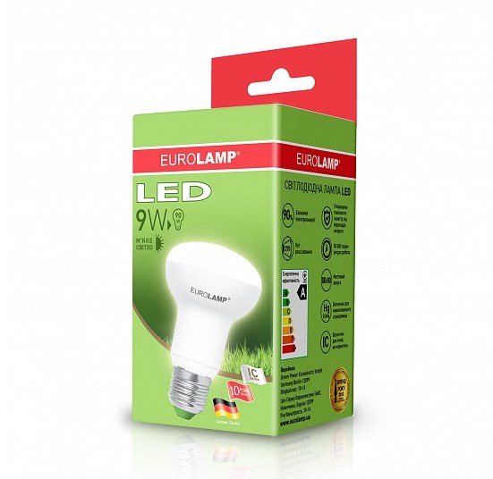 Лампа Eurolamp Led Еко серія D R63 9W E27 3000K (Led-R63-09272(D)) ціна 0.00 грн - фотографія 2