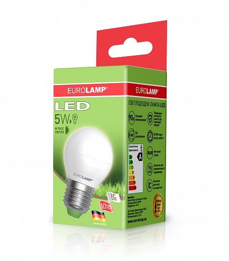 Лампа Eurolamp Led Еко серія D G45 5W E27 4000K ціна 69.00 грн - фотографія 2