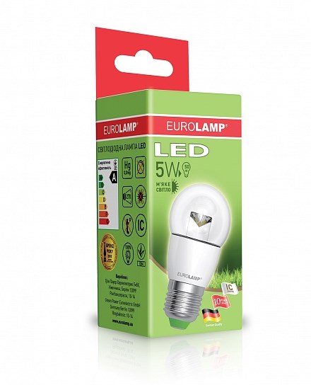 Лампа Eurolamp Led Еко серия D G45 5W E27 3000K прозрачная (Led-G45-05273(D)clear) цена 0.00 грн - фотография 2