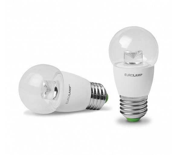 Світлодіодна лампа Eurolamp потужністю 5 Вт Eurolamp Led Еко серія D G45 5W E27 3000K прозора (Led-G45-05273(D)clear)