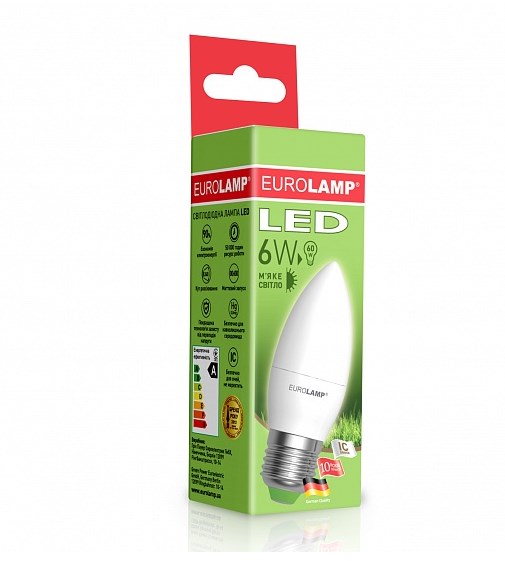 Лампа Eurolamp Led Еко D CL 6W E27 3000K (Led-CL-06273(D)) цена 72.00 грн - фотография 2