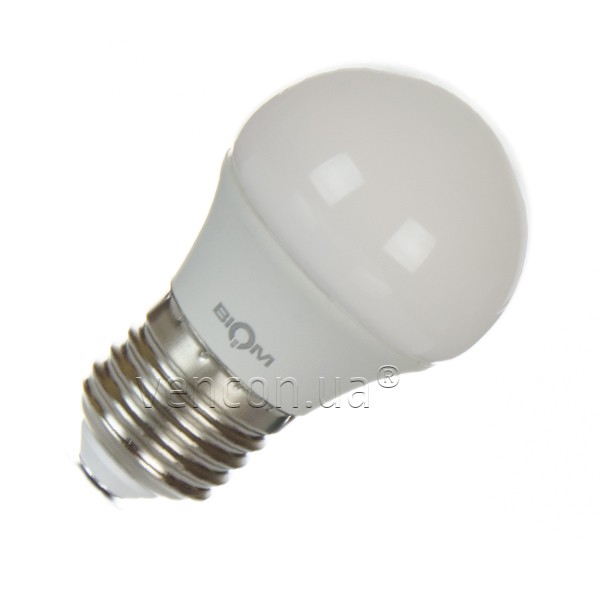 Светодиодная лампа форма шар Biom Led BT-563 G45 6W E27 3000K матовая
