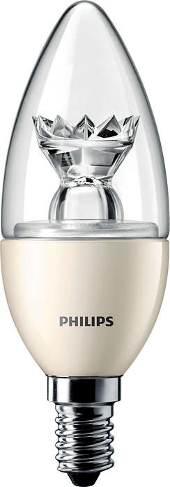 Світлодіодна лампа Philips форма свічка Philips Mas LedCandle D 6-40W E14 827 B39 CL