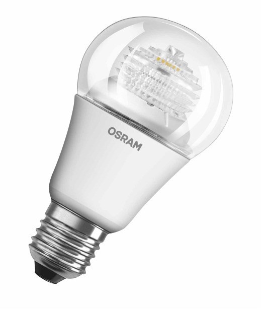 Світлодіодна лампа OSRAM  потужністю 10 Вт Osram Led Superstar A60 E27 дімміруемая прозора колба