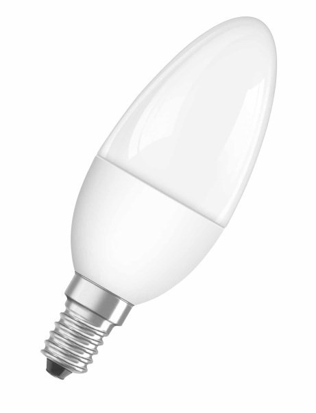 Светодиодная лампа форма свеча Osram Superstar CLB 40 5.4W FR E14 матовая диммируемая