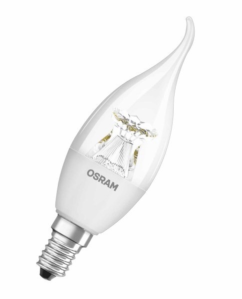 Світлодіодна лампа OSRAM  форма свічка Osram Superstar CL BA40 E14 прозора
