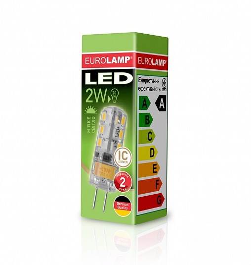 Лампа Eurolamp G4 2W 3000K 220V ціна 97.50 грн - фотографія 2
