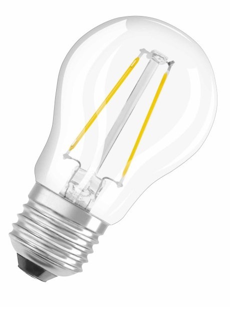 Ціна світлодіодна лампа osram  потужністю 2 вт Osram Led Retrofit Filament P25 2W/827 E27 230V 300° CL (4052899941618) в Києві