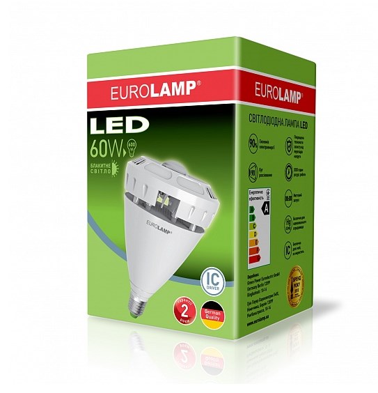 Лампа Eurolamp Led 60W E40 6500K вічко ціна 0.00 грн - фотографія 2