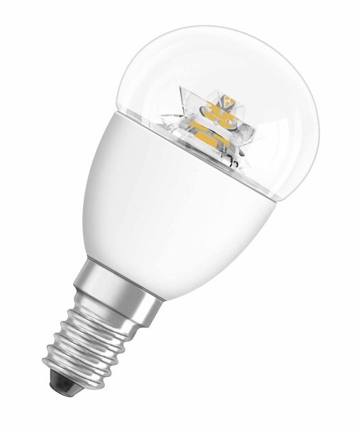 Светодиодная лампа Osram форма сфера Osram Superstar P25 E14 диммируемая прозрачная колба
