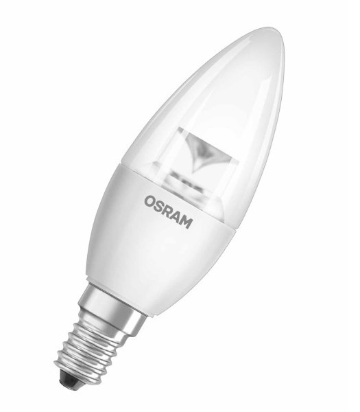 Светодиодная лампа Osram с цоколем E14 Osram Led Star B40 E14 прозрачная колба