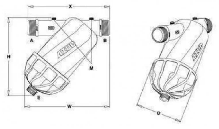 Azud DF 1 Габаритні розміри